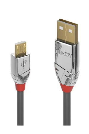 LINDY CROMO LINE Câble USB-A Mâle vers Micro USB-B Mâle 2.0 Plaqué Or 1m | Remise supplémentaire