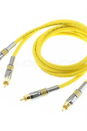 À ne pas manquer | SOMMERCABLE EPILOGUE Câble de Modulation RCA Cuivre OFC Blindé Plaqué Or 0.5m (La paire)