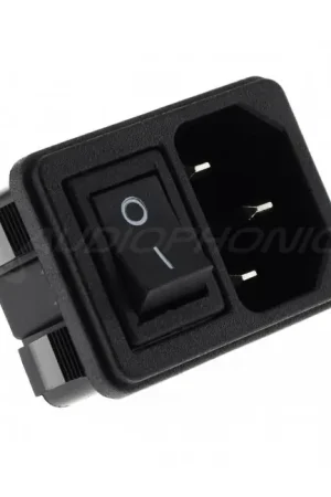 Offre limitée | Embase IEC C14 avec Interrupteur à Bascule ON-OFF 250V 10A Noir
