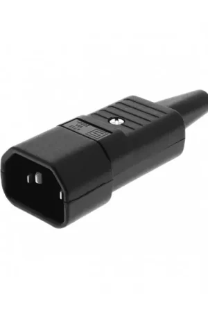 SCHURTER Connecteur IEC C14 Mâle pour Rallonge d'Alimentation Ø8.5mm - Remise supplémentaire
