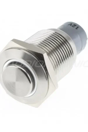 Remise supplémentaire - Interrupteur Inox avec Cercle Lumineux Blanc 1NO1NC 230V 3A Ø16mm Argent