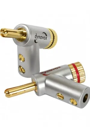 Disponible | DYNAVOX Fiches Bananes Plaqué Or Ø4.5mm (Set x4)