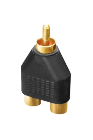 DYNAVOX Adaptateur 1x RCA Mâle vers 2x RCA Femelles Plaqué Or | Prix doux