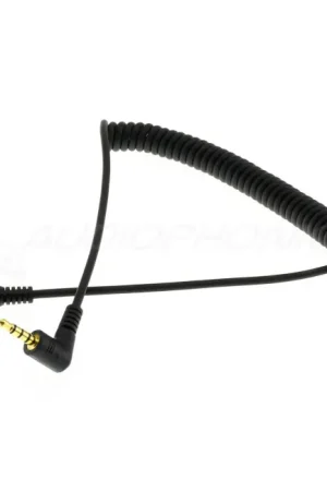 Câble de Modulation Extensible Jack 3.5mm Mâle Coudé vers Jack 3.5mm Mâle Coudé 4 Pôles 1.2m Noir - Super prix