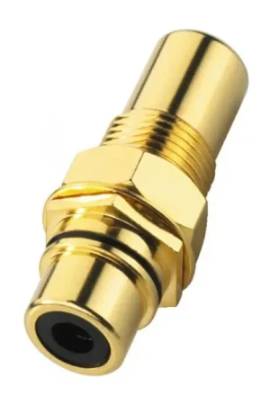Déstockage - MONACOR T-730G/SW Embase RCA Femelle / Femelle Noir (Unité)