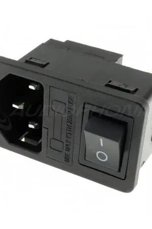 Bon prix - Embase IEC C14 avec Interrupteur à Bascule ON-OFF et Fusible 250V 10A Noir