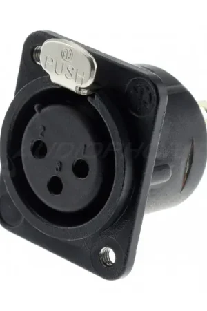 NEUTRIK NC3FDM3-L-B-1 Embase XLR Femelle 3 Pôles Plaqué Or - Prix doux
