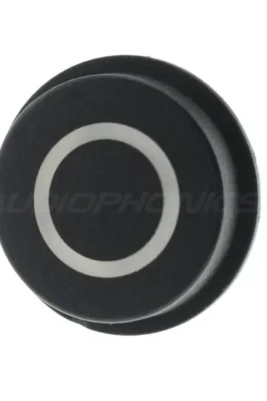 Bouton Poussoir avec Cercle Lumineux Blanc 12V 0.5A Ø15mm Noir - Prix promo