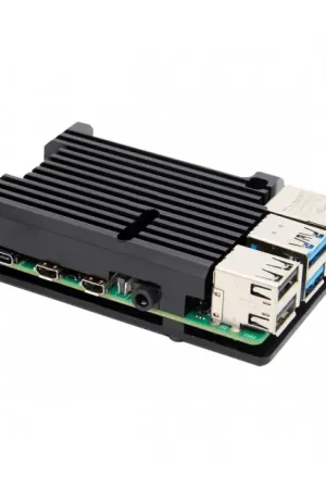 Derniers exemplaires - Boîtier Dissipateur Aluminium pour Raspberry Pi 4 Noir