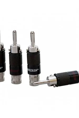 Qualité supérieure | NEOTECH NC-01675RH Fiches Banane Cuivre OFC Plaqué Rhodium Traitement Cryo Ø8mm (Set x4)