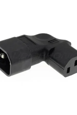Adaptateur Connecteur Secteur IEC C14 vers IEC C13 Coudé Plat - Nouveau en boutique