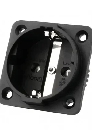 Plus que quelques articles - VIBORG VE01R Embase Secteur Schuko Type F Cuivre Pur Plaqué Argent / Rhodium 250VAC 16A