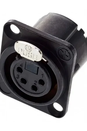 Offre du jour | NEUTRIK NC4FD-LX-B Embase XLR 4 Pôles Femelle Plaqué Or