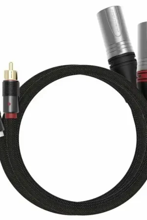 KHADAS Câble symétrique XLR 3 Pin vers RCA symétrique Cuivre OCC 0.2m (La paire) | Qualité professionnelle