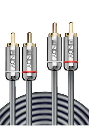 LINDY CROMO LINE Câble de Modulation RCA-RCA Cuivre Plaqué Or 1m (La paire) | Nouveau en boutique