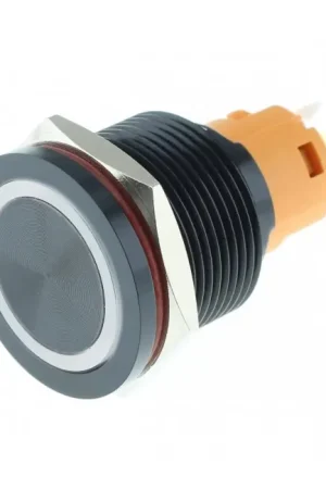 Bien noté | LB Interrupteur Aluminium avec Cercle Lumineux Blanc 250V Ø25mm Noir