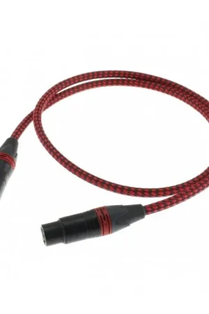 Stock limité - Câble de Modulation XLR Femelle - XLR Mâle Plaqué Or CANARE L-4E6S 1m Rouge