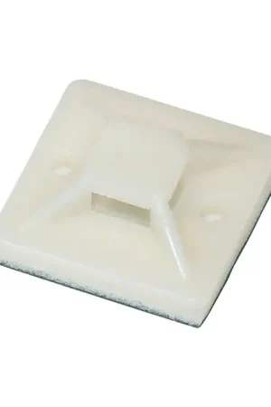 Retour gratuit - Attache Câble Adhésif 20x20mm Blanc (Set x50)
