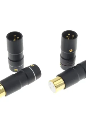 ETI LINK XLR Connecteur XLR Cuivre Tellurium Plaqué Or Ø9mm (Set x4) - Liquidation