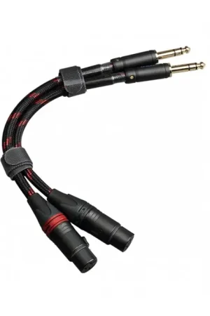 TOPPING TCT3 Câble de Modulation Symétrique Jack 6.35mm TRS Mâle vers XLR 3 Pôles Femelle Cuivre OCC 25cm (La paire) | Prix choc