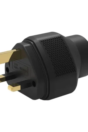 VIBORG UK01G Connecteur Secteur UK Type G Cuivre Plaqué Argent / Or Ø18mm - Réduction spéciale