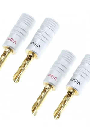 VIBORG Fiches Banane BFA Plaqué Or 24k Ø8.5mm (Set x4) - Prix mini