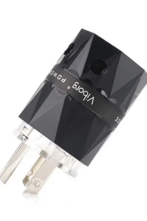 VIBORG VM503S Connecteur Secteur US Type B NEMA 5-15 Cuivre Pur Plaqué Argent Ø19mm | Prix promo