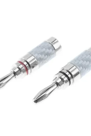 Disponible - Fiches Bananes Plaqué Rhodium Ø7mm (La paire)