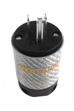 Envoi rapide | NEOTECH NC-P313RH Connecteur Secteur US Type B NEMA 5-15 Cuivre OCC Plaqué Rhodium Ø16mm