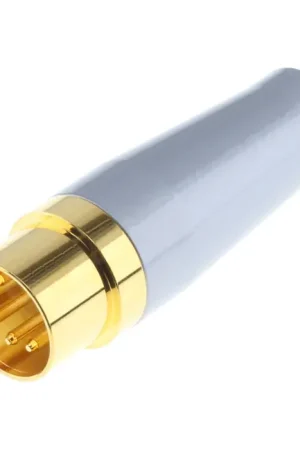 Offre - VIBORG ND05G Connecteur DIN 5 Pôles NAIM Cuivre Plaqué Argent / Or 24k Ø9mm