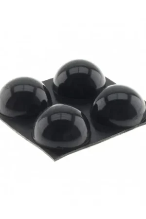 Bon plan - Pieds Caoutchouc Amortissant Ø18x10mm Noir (Set x4)
