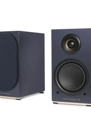 Remise - TRIANGLE AIO TWIN Enceintes Bibliothèques Actives Bluetooth 5.0 aptX HD WiFi 2x50W 24bit 192kHz Bleu Abysse (La paire)