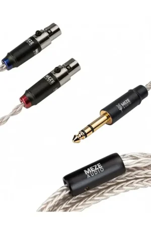 MEZE Câble de Modulation Jack 6.35mm vers 2x Mini XLR Cuivre PCUHD Plaqué Argent 2.5m | Disponible maintenant