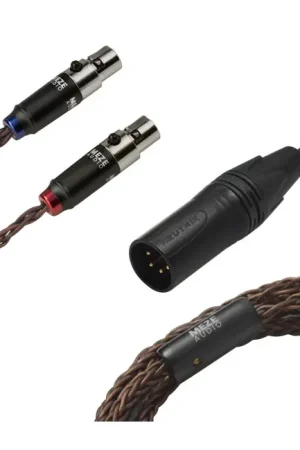 Qualité supérieure | MEZE Câble de Modulation Symétrique XLR 4 Pins vers 2x Mini XLR Cuivre PCUHD 2.5m