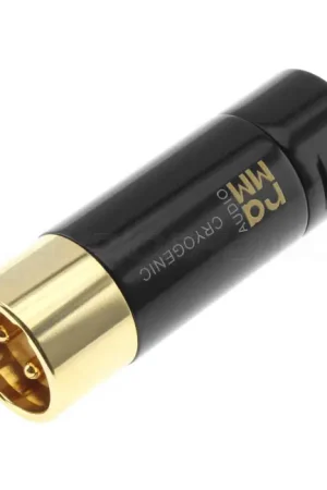 Nouveau en boutique | RAMM AUDIO 60300GT Connecteur XLR Mâle Cuivre Tellurium / Berrylium Traitement Cryogénique