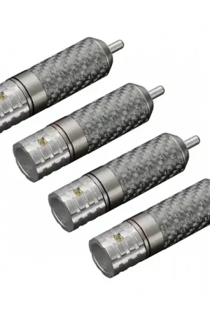 Achat sécurisé | VIBORG VR108R Connecteurs RCA Cuivre OFC Plaqué Argent / Rhodium Ø10mm (Set x4)