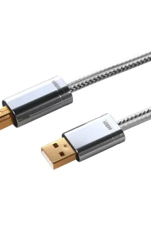 DD TC09BA Câble USB-A Mâle vers USB-B Mâle Argent / Cuivre OFC 50cm | Soldes