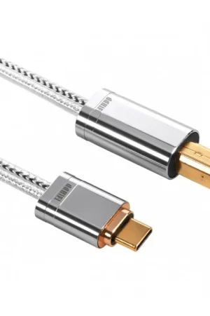 Commandez en ligne | DD TC09BC Câble USB-C Mâle vers USB-B Mâle Argent / Cuivre OFC 50cm