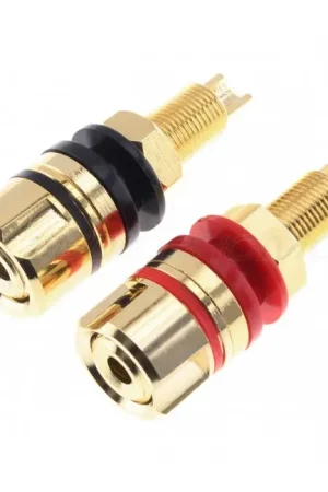 Borniers Isolés Plaqué Or Ø16x43mm (La paire) - Prix doux