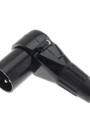 Best-seller | Connecteur XLR 3 Pins Mâle Coudé 90° Noir Ø7mm