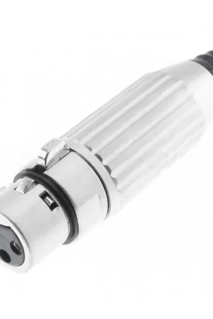 Paiement sécurisé - Connecteur XLR Femelle 3 Pôles Ø8mm Argent