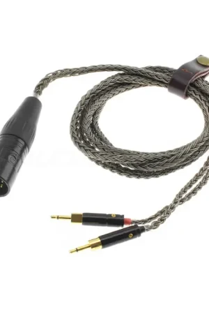 Réduction spéciale - Câble Casque Symétrique XLR 4 Pins Mâle vers 2x Jack 2.5mm Mono Mâles Cuivre OFC Plaqué Argent 1.5m