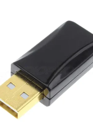 Nouvel arrivage | Connecteur USB-A 2.0 Mâle Plaqué Or 24k 3µ Ø6.8mm Noir