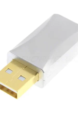 Connecteur USB-A 2.0 Mâle Plaqué Or 24k 3µ Ø6.8mm Argent - Fin de série