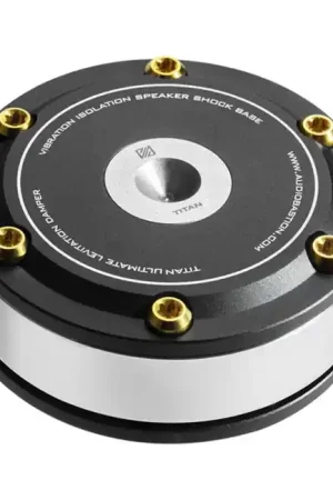 AUDIO BASTION TITAN SILENCER Contrepointe Pied Amortissant Titane Acier Aluminium Silicone Ø78x33mm (Unité) - Liquidation