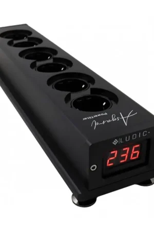Nouveau lancement - LUDIC ASGARD Distributeur Secteur 6 Prises Schuko Noir