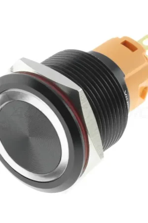 Remise supplémentaire - LB Interrupteur Aluminium avec Cercle Lumineux Blanc 250V Ø16mm Noir
