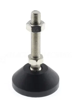Commandez maintenant - Pied Articulé Amortissant Caoutchouc M12x50mm Noir (Set x4)