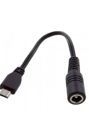 Bien noté - Adaptateur Jack DC 5.5 / 2.1mm Femelle vers Micro USB Mâle 22AWG 15cm