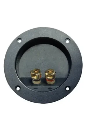 ATOHM WT-D105-G Bornier Encastré Isolé pour Enceintes Plaqué or Ø105mm (Unité) | Prix cassé